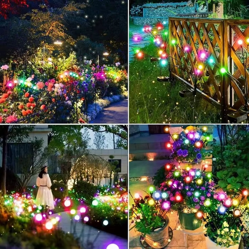 Outdoor Lights Solar Lawn Lamp Garden Lamp LED Wind-Driven Firefly Ground Plug Lamp for Garden Lawn Landscape Holiday Light