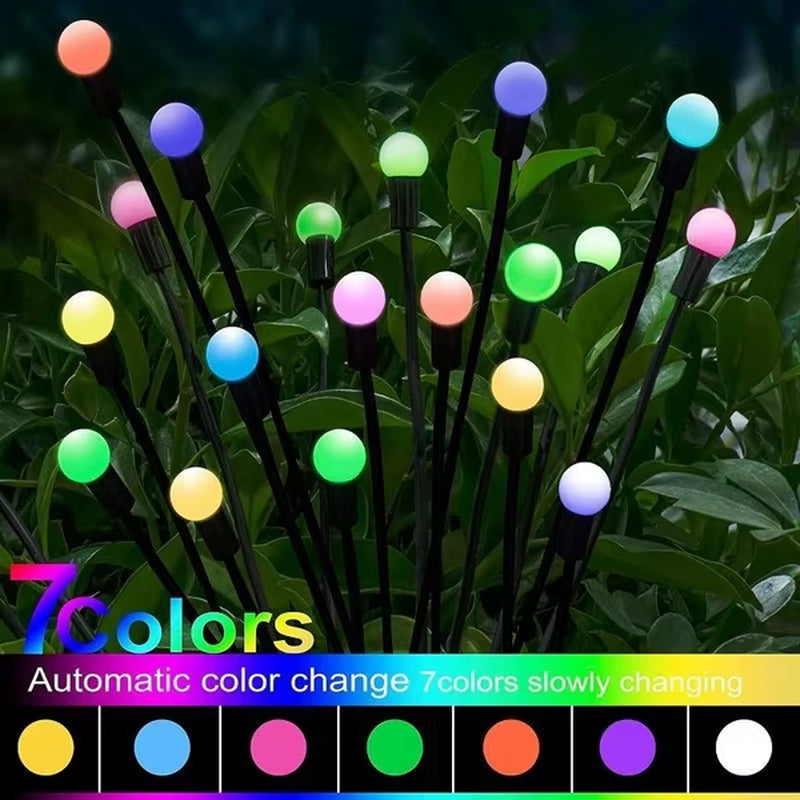 Outdoor Lights Solar Lawn Lamp Garden Lamp LED Wind-Driven Firefly Ground Plug Lamp for Garden Lawn Landscape Holiday Light