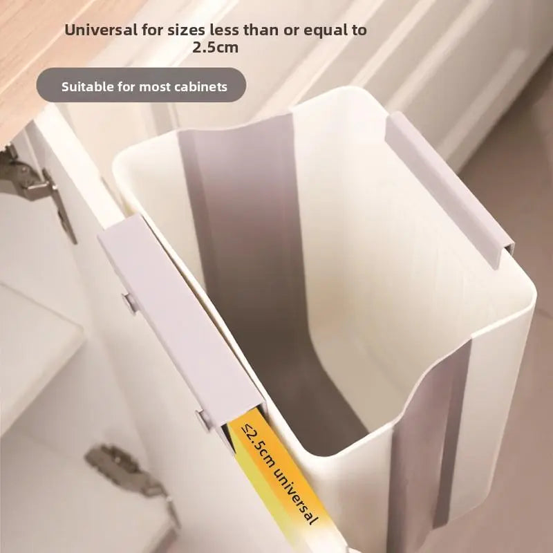 Foldable Kitchen Trash Can, Hanging Trash Bin,Space-Saving Hanging Garbage Can for Kitchen Cabinets, Kitchen Accessories,Household Items,Trash Cans for Kitchen,Kitchen Accessories Trashcan
