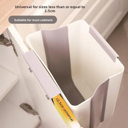 Foldable Kitchen Trash Can, Hanging Trash Bin,Space-Saving Hanging Garbage Can for Kitchen Cabinets, Kitchen Accessories,Household Items,Trash Cans for Kitchen,Kitchen Accessories Trashcan