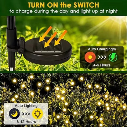 Outdoor Lights Solar Lawn Lamp Garden Lamp LED Wind-Driven Firefly Ground Plug Lamp for Garden Lawn Landscape Holiday Light