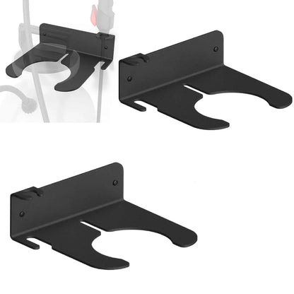 2Pcs Wall Mounted Spray Bottle Holder - Lightweight Tool Organizer with Multi-Function Hooks (Wall, Home Organizer, Hose), Zoned Storage Bracket for Garage, Lawn Care Outdoor Tool Hold Use