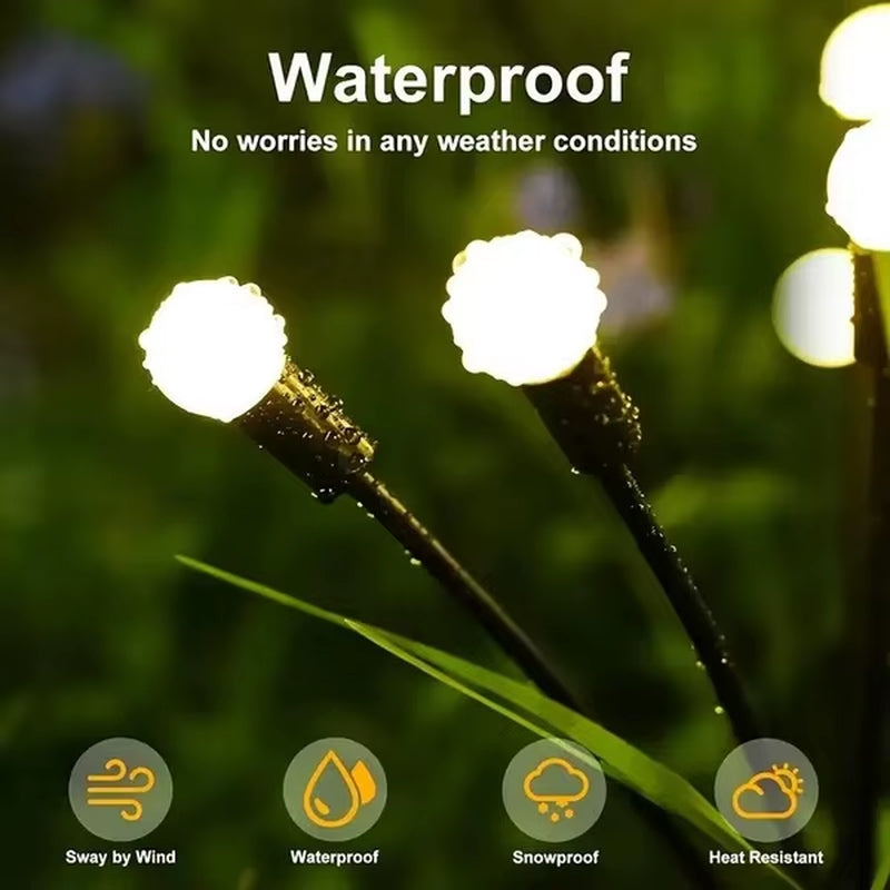 Outdoor Lights Solar Lawn Lamp Garden Lamp LED Wind-Driven Firefly Ground Plug Lamp for Garden Lawn Landscape Holiday Light