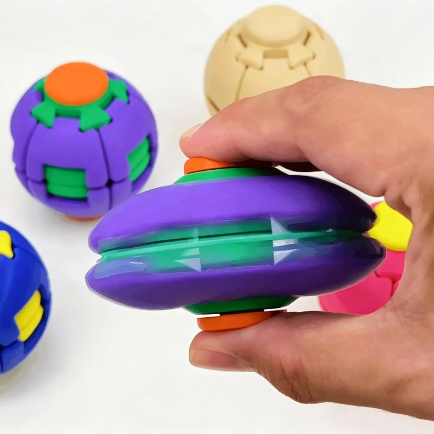3D Printed Press-Rotating Fidget Spinner Toy - Mechanical Kinetic Desk Stress Reliever and Unique Sensory Gadget for Adults, DIY Specialty Gift