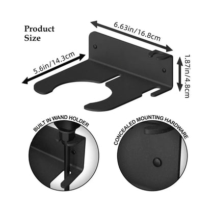 2Pcs Wall Mounted Spray Bottle Holder - Lightweight Tool Organizer with Multi-Function Hooks (Wall, Home Organizer, Hose), Zoned Storage Bracket for Garage, Lawn Care Outdoor Tool Hold Use