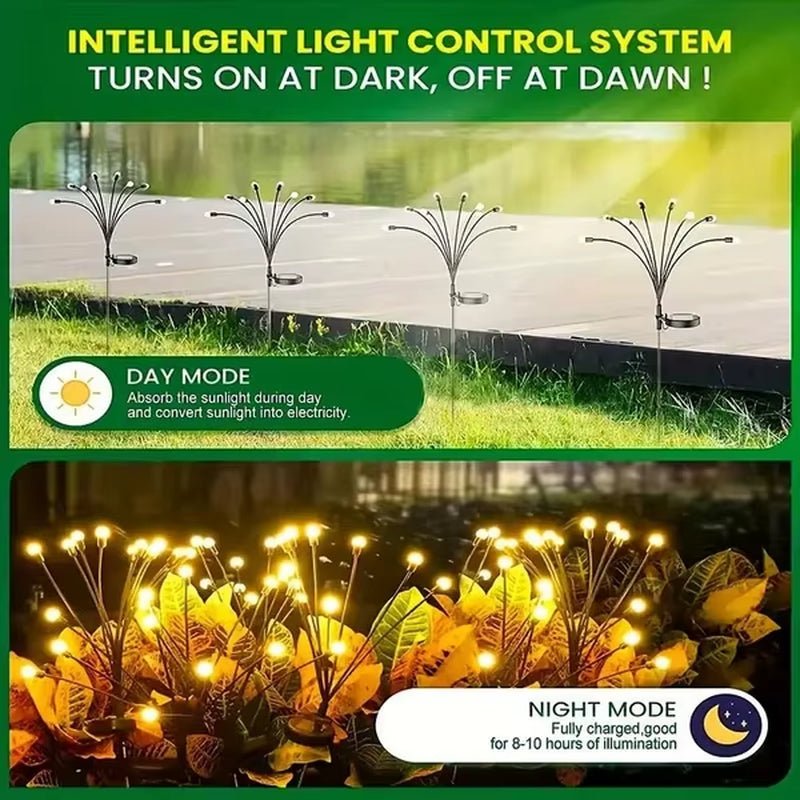 Outdoor Lights Solar Lawn Lamp Garden Lamp LED Wind-Driven Firefly Ground Plug Lamp for Garden Lawn Landscape Holiday Light
