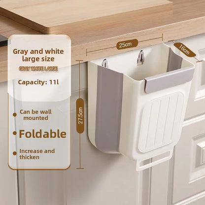 Foldable Kitchen Trash Can, Hanging Trash Bin,Space-Saving Hanging Garbage Can for Kitchen Cabinets, Kitchen Accessories,Household Items,Trash Cans for Kitchen,Kitchen Accessories Trashcan