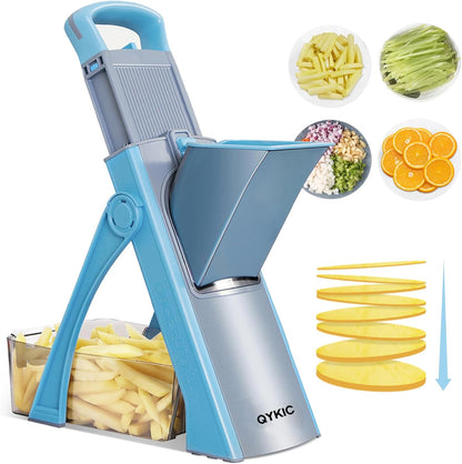 Safe Mandoline Slicer for Kitchen, Adjustable Potato Slicer Pro