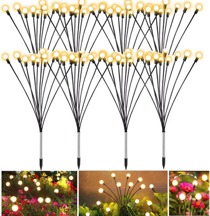 Outdoor Lights Solar Lawn Lamp Garden Lamp LED Wind-Driven Firefly Ground Plug Lamp for Garden Lawn Landscape Holiday Light