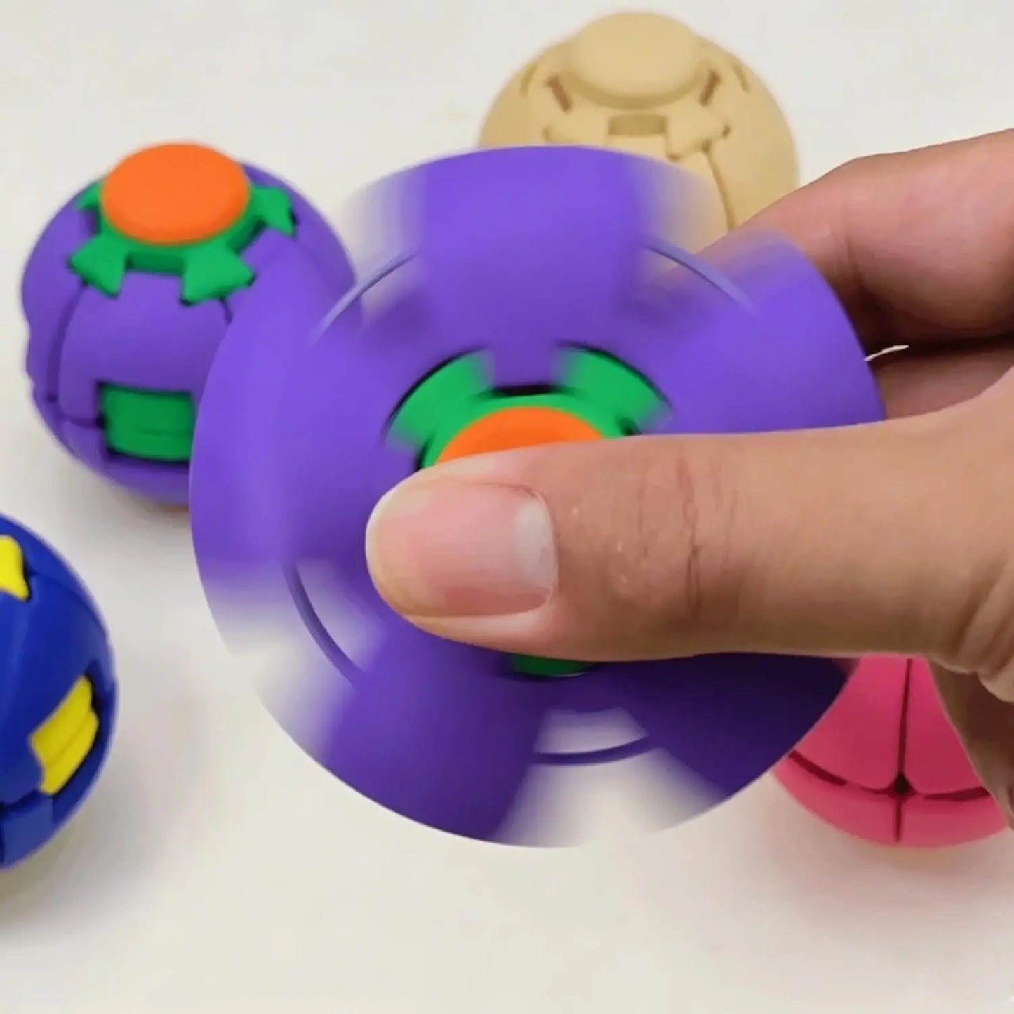 3D Printed Press-Rotating Fidget Spinner Toy - Mechanical Kinetic Desk Stress Reliever and Unique Sensory Gadget for Adults, DIY Specialty Gift